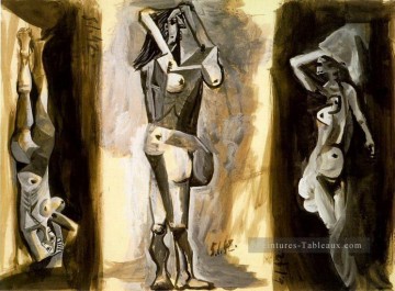  nu - L aubade Trois femmes nues tude 1942 cubisme Pablo Picasso